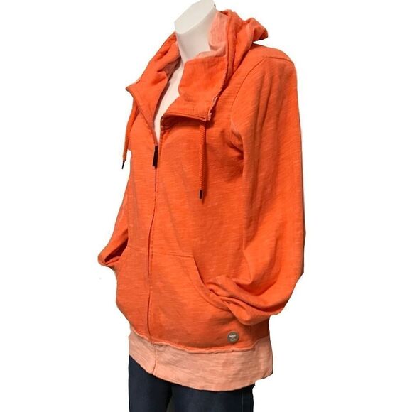 Bench Orange Full Zip Hoodie Sweatshirt Jacket Small - Picture 11 of 16